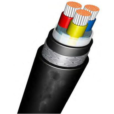 kopen 35 mm Aluminium/koper kern Stalen draad PVC/XLPE Ondergrondse pantserde stroomkabel Zwart 95 mm online manufacture
