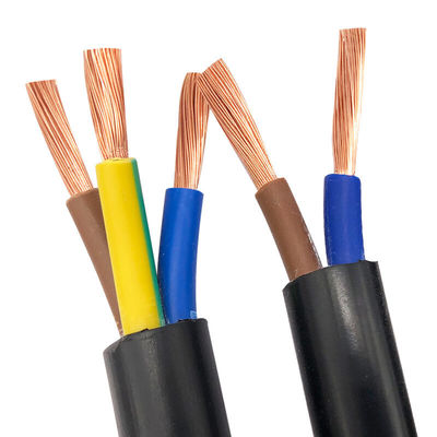 Geïsoleerd PVC 4-kern 15mm 25mm 4mm 6mm Flexibel koperkern Elektriciteitskabel