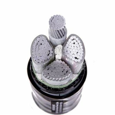 600mm2 NA2XY 1kv 4 Core XLPE kabel Aluminium geleider XLPE harnas kabel